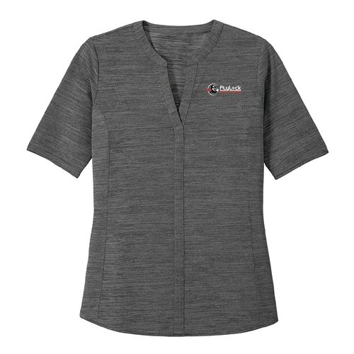 Port Authority Ladies Stretch Heather Open Neck Top - FlyLock image thumbnail