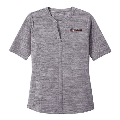 Port Authority Ladies Stretch Heather Open Neck Top - FlyLock image thumbnail