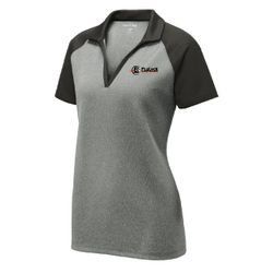 Image of Sport-Tek Ladies PosiCharge RacerMesh Raglan Heather Block Polo - FlyLock
