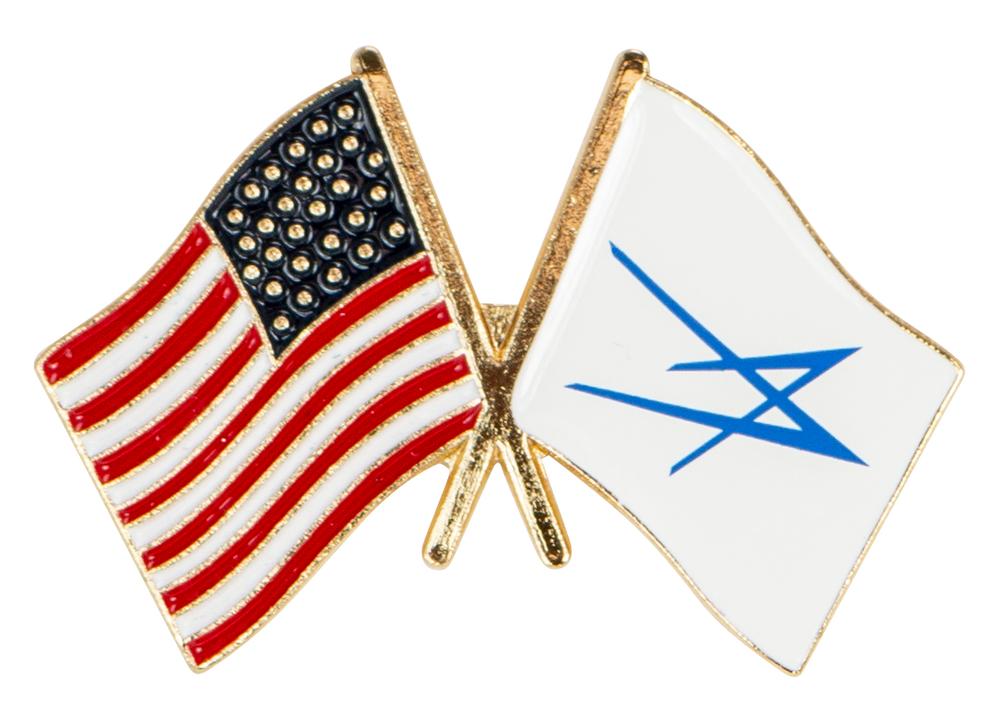 Lockheed Martin Flag and American Flag Lapel Pin primary image