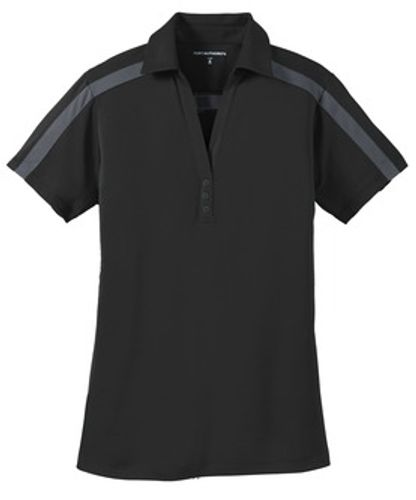 Ladies Silk Touch™ Performance Colorblock Stripe Polo image thumbnail