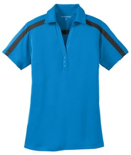 Ladies Silk Touch™ Performance Colorblock Stripe Polo image thumbnail