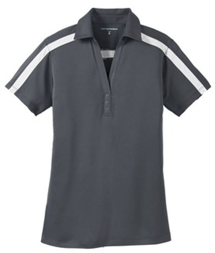 Ladies Silk Touch™ Performance Colorblock Stripe Polo image thumbnail