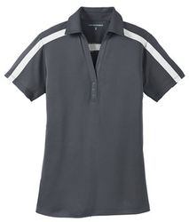 Image of Ladies Silk Touch™ Performance Colorblock Stripe Polo