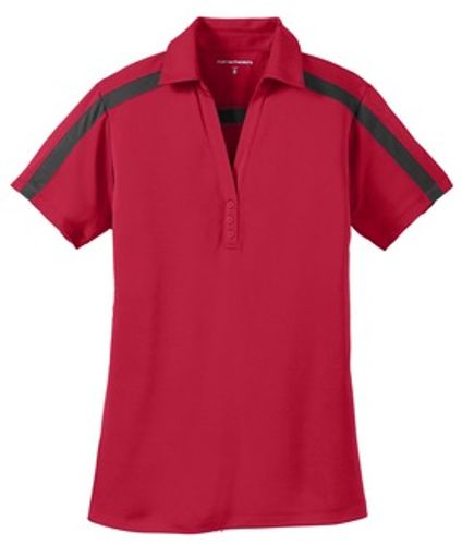 Ladies Silk Touch™ Performance Colorblock Stripe Polo image thumbnail