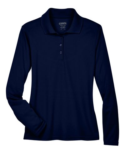 Military Veterans Ladies' Pinnacle Performance Long-Sleeve Piqué Polo image thumbnail