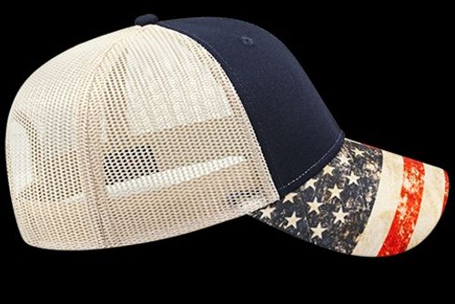 Sublimated Flag Visor Cap with Mesh Back image thumbnail