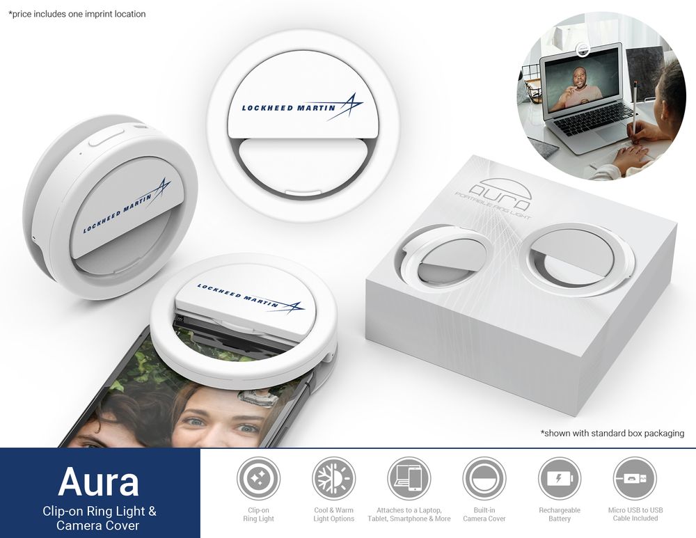 Aura Clip-On Ring Light $ Camera Cover primary image