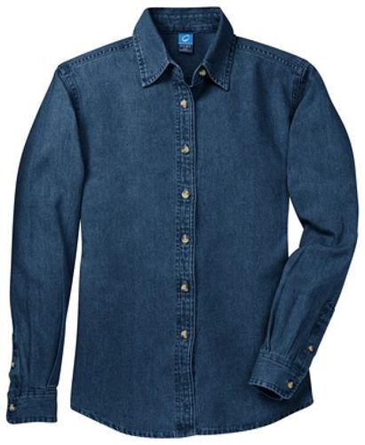 Ladies Long Sleeve Denim Shirt image thumbnail