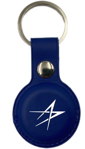 Leather Tag Holder w/ Snap Button & Keyring image thumbnail