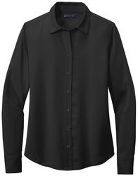 Image of Brooks Brothers Women's Full-Button Satin Blouse