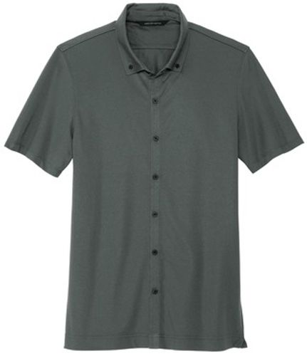 Mercer+Mettle Stretch Pique Full-Button Polo image thumbnail