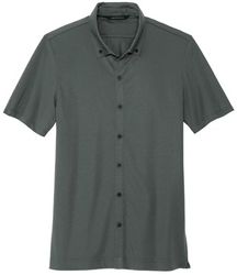 Image of Mercer+Mettle Stretch Pique Full-Button Polo