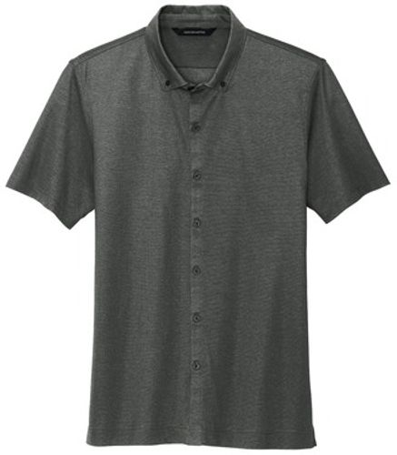 Mercer+Mettle Stretch Pique Full-Button Polo image thumbnail