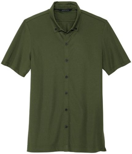 Mercer+Mettle Stretch Pique Full-Button Polo image thumbnail