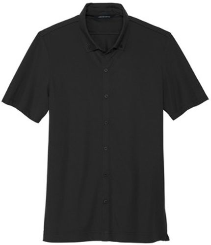 Mercer+Mettle Stretch Pique Full-Button Polo image thumbnail