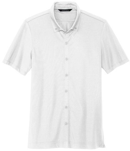 Mercer+Mettle Stretch Pique Full-Button Polo image thumbnail