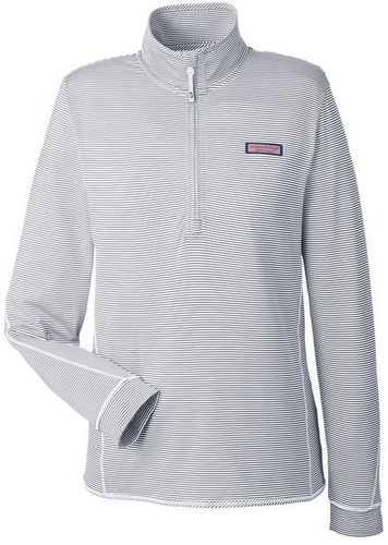 Vineyard Vines Ladies' Microstripe Sankaty Half-Zip Pullover image thumbnail