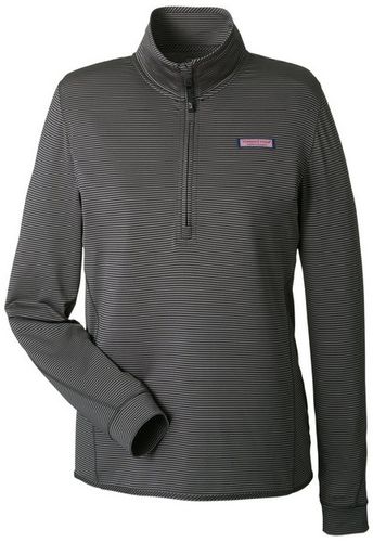 Vineyard Vines Ladies' Microstripe Sankaty Half-Zip Pullover image thumbnail