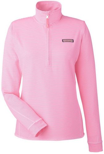 Vineyard Vines Ladies' Microstripe Sankaty Half-Zip Pullover image thumbnail