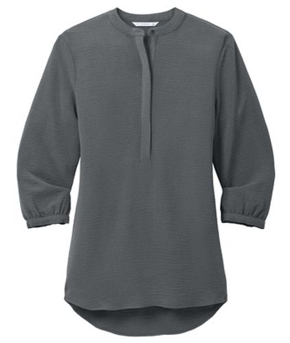 Port Authority® Ladies 3/4-Sleeve Textured Crepe Tunic image thumbnail