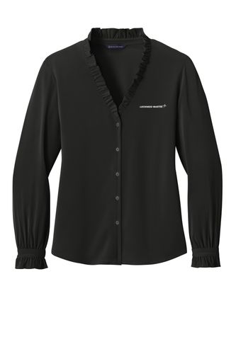 Brooks Brothers® Women’s Long Sleeve Ruffle Collar Blouse image thumbnail