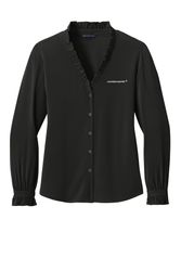 Image of Brooks Brothers® Women’s Long Sleeve Ruffle Collar Blouse