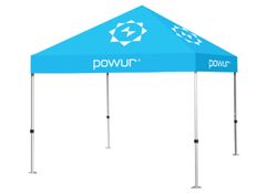 Image of Powur Light Blue 10x10 Event Tent with Wheeled Carry Bag