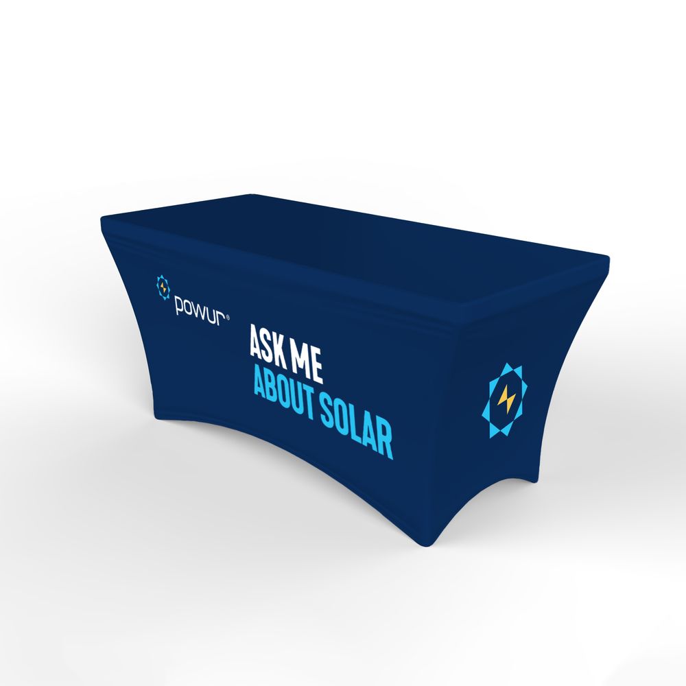 Powur Ask Me About 6ft Stretch Table Throw primary image
