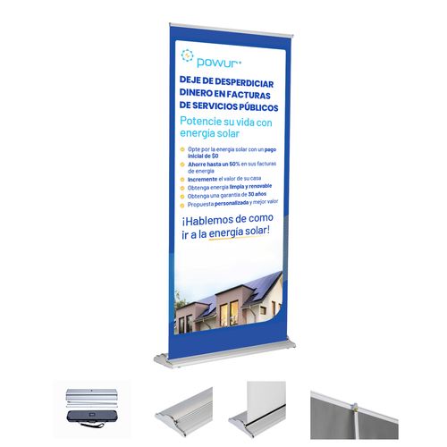 Powur STOP Spanish Retractable Banner Stand image thumbnail