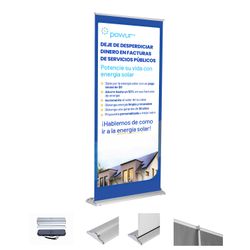 Image of Powur STOP Spanish Retractable Banner Stand