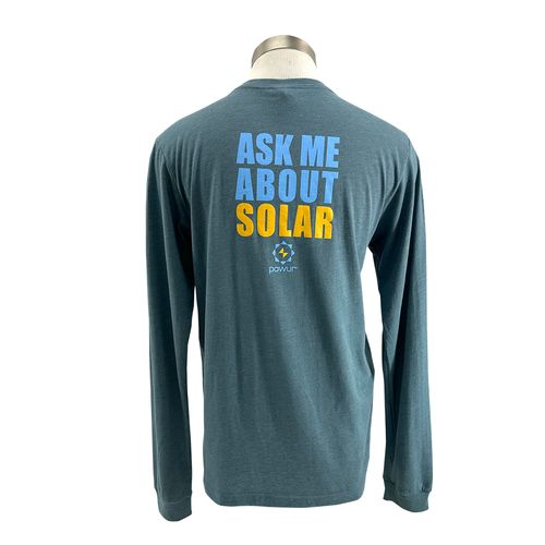 Ask Me About Solar Unisex Long Sleeve Tee image thumbnail