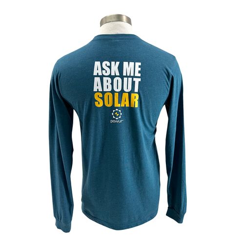 Ask Me About Solar Unisex Long Sleeve Tee image thumbnail