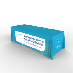 Image of Stop Wasting Lt Blue 6ft Standard Table Throw