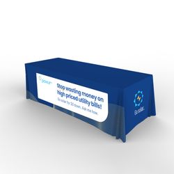 Image of Stop Wasting Dk Blue 6ft Standard Table Throw