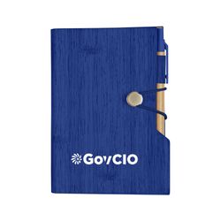 Image of 4" x 6" Woodgrain Look Notebook With Sticky Notes And Flags