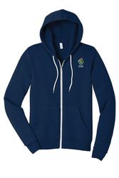 Image of BELLA+CANVAS® Unisex Poly-Cotton Fleece Full-Zip Hoodie
