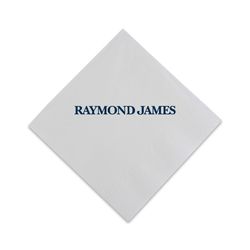 Image of White Beverage Napkins - Pack of 50