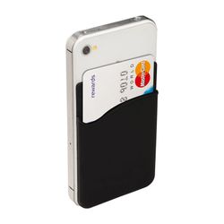 Image of Smartphone Silicone Wallet – Black (Customized)