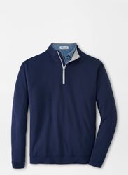 Image of Peter Millar Perth Performance Quarter Zip - Men's Navy