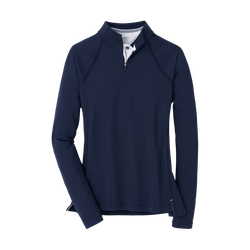 Image of Peter Millar Perth Performance Quarter Zip – Women's Navy (Customized) 