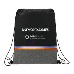 Image of Rainbow Drawstring Bag (Pride Financial Logo)