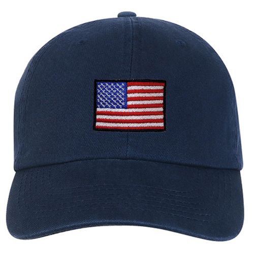 American Flag Cap - Navy (RJ Logo) image thumbnail