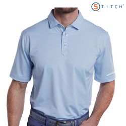 Image of STITCH Atlantic Stripe Polo - Men's Bluebell