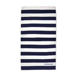 Image of Luxury Beach Towel - White/Navy