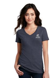 Image of District Women's Perfect Blend Navy V-Neck Tee
