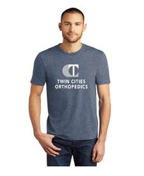 Image of Unisex District Perfect Tri Navy Frost Tee 