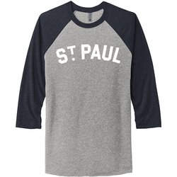 Image of Saints Unisex Adult Tri-blend 3/4 Sleeve Raglan Tee
