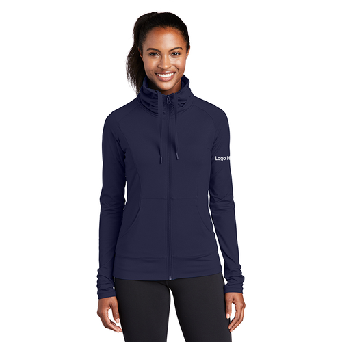 Sport-Tek Ladies Sport-Wick Stretch Full-Zip Jacket image thumbnail