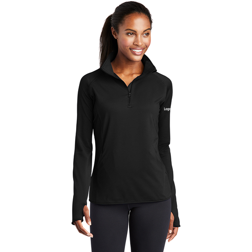 Sport-Tek Ladies Sport-Wick Stretch 1/2 Zip Pullover  image thumbnail